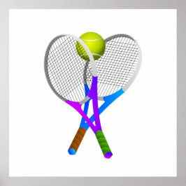 Tennis Ball en Rackets Poster