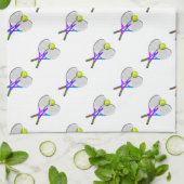 Tennis Ball en Rackets Theedoek (Gevouwen)