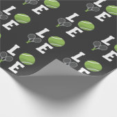 Tennis Ball en Rackets van Tennis Player Cadeaupapier (Hoek)