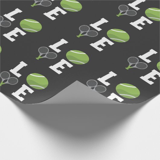 Tennis Ball en Rackets van Tennis Player Cadeaupapier (Hoek)