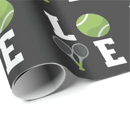 Tennis Ball en Rackets van Tennis Player Cadeaupapier (Rol Hoek)