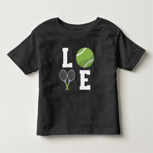 Tennis Ball en Rackets van Tennis Player Kinder Shirts (Voorkant)