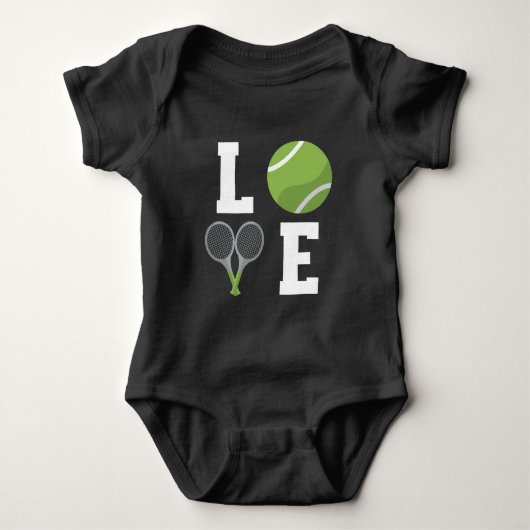 Tennis Ball en Rackets van Tennis Player Romper (Voorkant)