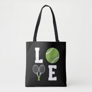 Tennis Ball en Rackets van Tennis Player Tote Bag