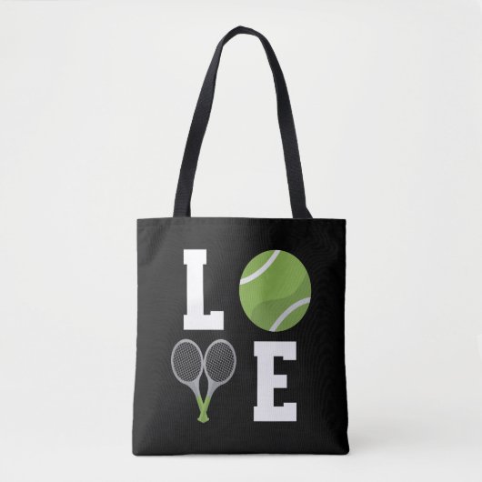 Tennis Ball en Rackets van Tennis Player Tote Bag (Voorkant)