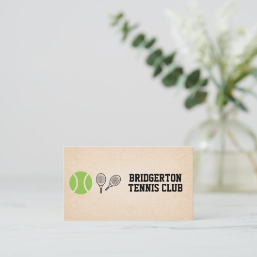 Tennis Ball en Racquets Visitekaartje (Staand voorkant)