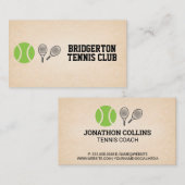 Tennis Ball en Racquets Visitekaartje (Voorkant / Achterkant)