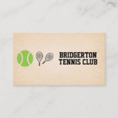 Tennis Ball en Racquets Visitekaartje (Voorkant)
