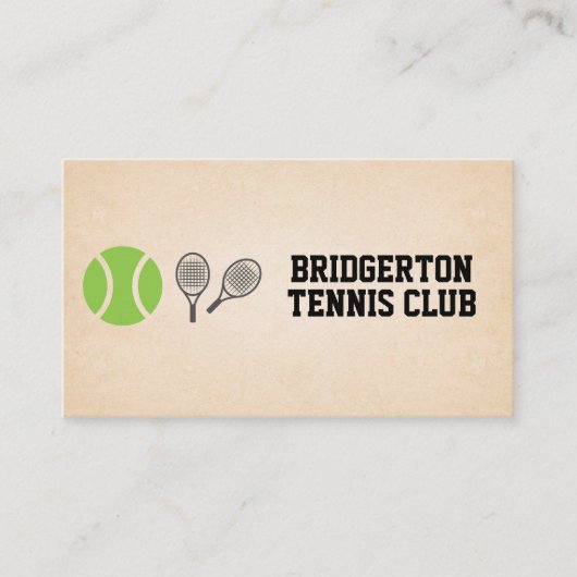 Tennis Ball en Racquets Visitekaartje (Voorkant)
