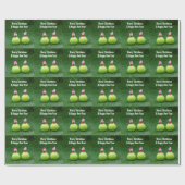 Tennis Ball en Santa Claus voor kerstfeestdag Cadeaupapier (Vlak)