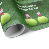 Tennis Ball en Santa Claus voor kerstfeestdag Cadeaupapier (Rol Hoek)