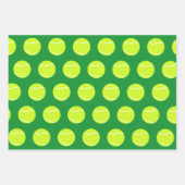 Tennis Ball en Snowflake Black & Green Kerstmis Inpakpapier Vel (Voorkant 2)
