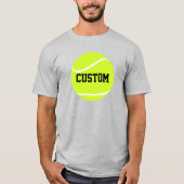 Tennis Ball en Text Mannen Basic White T-shirt (Voorkant)
