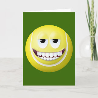 Tennis Ball Face 2 Feestdagen Kaart