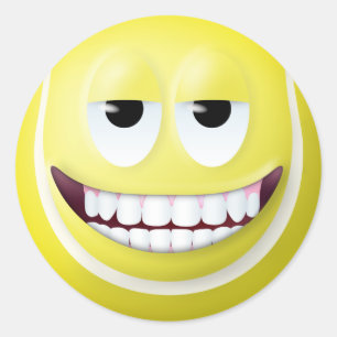 Tennis Ball Face 2 Ronde Sticker