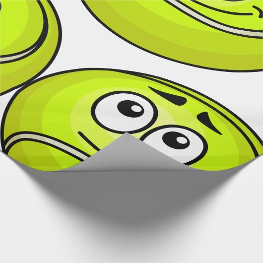 Tennis Ball Face Cadeaupapier (Hoek)