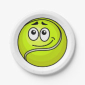 Tennis Ball Face Papieren Bordje (Voorkant)