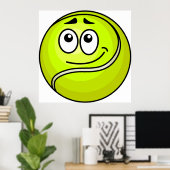 Tennis Ball Face Poster (Thuiskantoor)