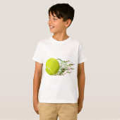 Tennis Ball flames Artistic US Open Wimbleton T-shirt (Voorkant volledig)