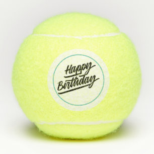 Tennis ball Happy Birthday voor tennisspeler Tennisballen