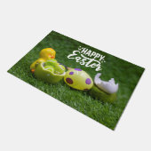 Tennis ball Happy Pasen met eieren en bal Deurmat (Schuin)