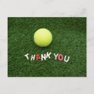 Tennis ball Hartelijk dank Briefkaart