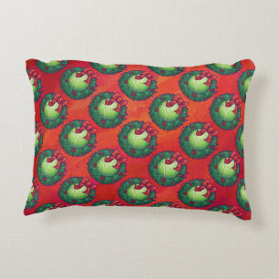 Tennis Ball in Wreath in Red Accent Kussen