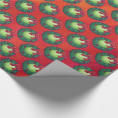 Tennis Ball in Wreath in Red Cadeaupapier (Hoek)