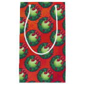 Tennis Ball in Wreath in Red Klein Cadeauzakje (Voorkant)