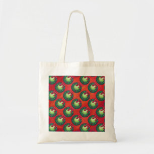 Tennis Ball in Wreath in Red Tote Bag