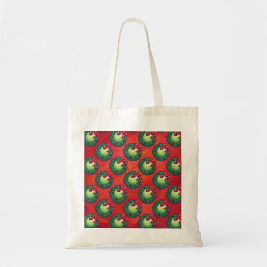 Tennis Ball in Wreath in Red Tote Bag (Voorkant)