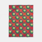 Tennis Ball in Wreath Pattern on Red Fleece Deken (Voorkant)