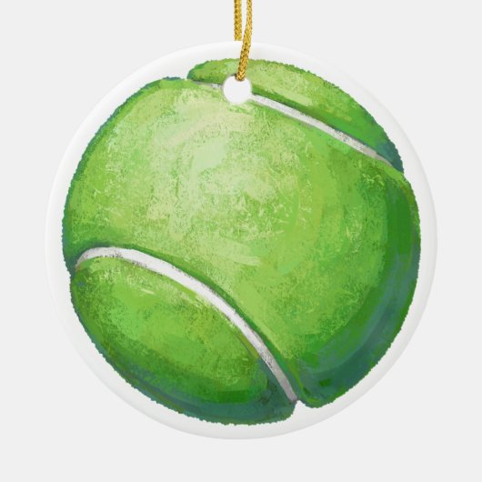 Tennis Ball Keramisch Ornament (Voorkant)