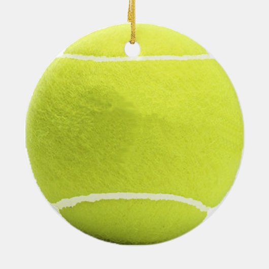 Tennis Ball-kerstboomversiering Keramisch Ornament (Achterkant)