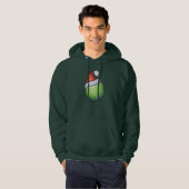 Tennis Ball-kerstgroen Hoodie (Voorkant volledig)