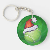 Tennis Ball-kerstgroen Sleutelhanger (Voorkant)