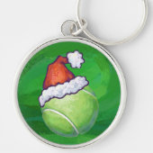 Tennis Ball-kerstgroen Sleutelhanger (Voorkant)