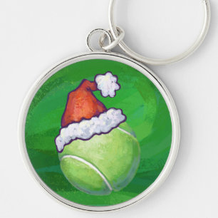 Tennis Ball-kerstgroen Sleutelhanger