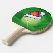 Tennis Ball-kerstgroen Tafeltennisbatje (Voorkant Gekanteld)