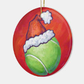 Tennis Ball Kerstmis Keramisch Ornament (Links)