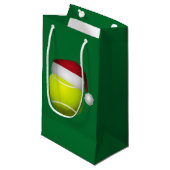 Tennis Ball Kerstmis Klein Cadeauzakje (Voorkant Gekanteld)