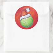 Tennis Ball Kerstmis Ronde Sticker (Tas)