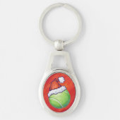 Tennis Ball Kerstmis Sleutelhanger (Voorkant)
