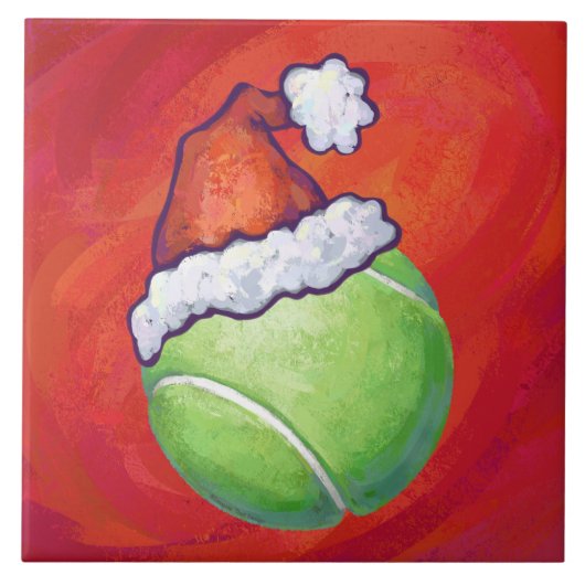 Tennis Ball Kerstmis Tegeltje (Voorkant)