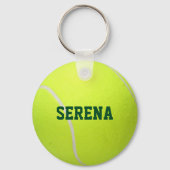 Tennis Ball Kijk Aangepaste Sleutelhanger (Voorkant)