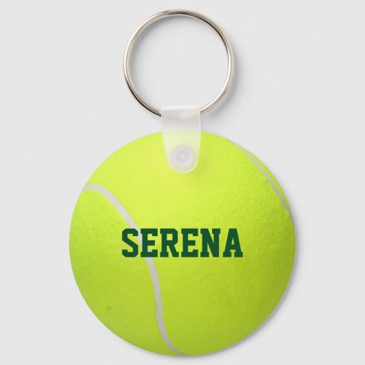 Tennis Ball Kijk Aangepaste Sleutelhanger (Voorkant)