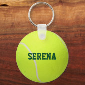Tennis Ball Kijk Aangepaste Sleutelhanger (Voorkant)