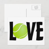 Tennis Ball LOVE Briefkaart (Voorkant / Achterkant)