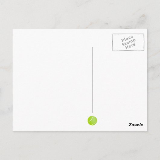 Tennis Ball LOVE Briefkaart (Achterkant)