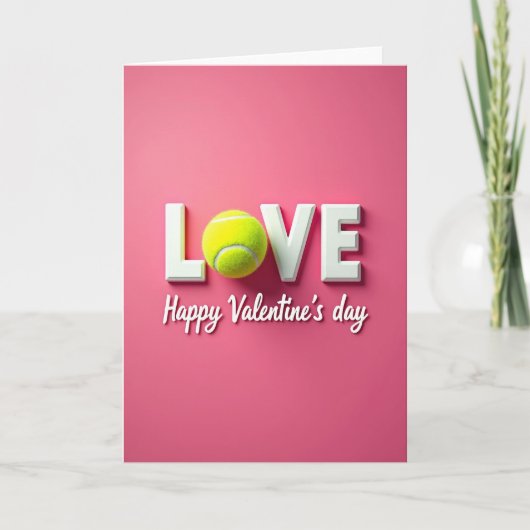 Tennis Ball Love Card Kaart (Voorkant)